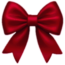 Red ribbon tied into a decorative bow shape.