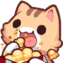 popcorn Discord sticker - ''₊🌷⁺ Make Friends ❥ Egirls ❥ Active VC & Chat ❥ Nitro Giveaways  ❥ SFW