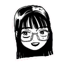 Girl with glasses wearing a smug and mischievous expression in a black and white anime style.