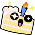 bday1000 animated emote - ꒰  .  🌈 。cndyume ◟ `` ˖