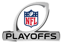 NFL Playoffs logo featuring a silver football and the NFL shield.