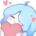 bluehairheart Discord sticker from Chinese
