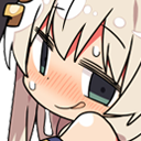Shimakaze from Kantai Collection with a smug expression sticking her tongue out.