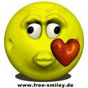 Four yellow 3D smileys displaying various expressions of love including blowing kisses and holding hearts.