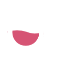 A white outline of a potion bottle containing pink liquid against a black background.