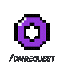 Purple ring spinning in a pixel art style.