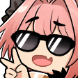 AstolfoCool custom emote from TheFemmys