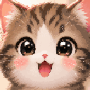 A cute brown tabby kitten with glowing red laser beams shooting from its eyes.