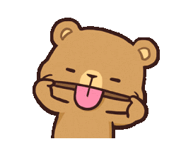 A cute brown bear pulls a face and releases a green cloud of gas.