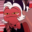 Moxxie from Helluva Boss with a smug, self-satisfied smirk on his face.
