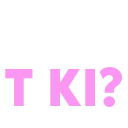 Text reading PTDR T KI? in white and pink pixel font against a black background.