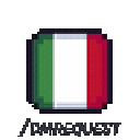 Italian flag rendered in a small pixel art style.