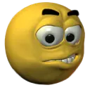 Yellow 3D emoji face with a grimacing, disgusted expression and squinted eyes.