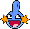 Mudkip character with the iconic Awesome Face expression and wide grin.