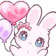 waifu_bunnybaloon animated emote from ୨୧     waifu cαƒe    𓂃 ✿   〈 🍵ɞ ྀྀ active ⋆ social ⋆ events ⋆ gwys ⋆ icons ⋆ gaming ⋆ art ⋆ sfw ⋆