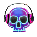 NeonMusicSkull animated emote - Μ Λ Υ V Ι L L Ξ