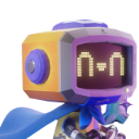 Clyde the Discord robot mascot wearing a blue cape with a happy pixelated face.