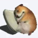 A brown hamster sleeping soundly while leaning against a white pillow.