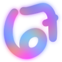 A swirling abstract vortex glowing with bright neon pink and blue colors.