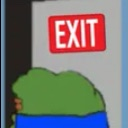 pepe_exit custom emote - ୨ Caféx ୧／Social  ﹒ International ﹒Nitro﹒pfps﹒Fun (Masti)