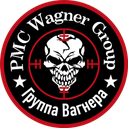 Skull centered in a red crosshair target on a black circular background.