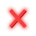 A bold red X symbol representing a negative vote or rejection.