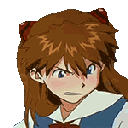 Asuka Langley from Neon Genesis Evangelion displaying four different expressions of increasing anger and frustration.