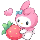 melody_strawberry custom emote - emoji fraise🌈