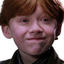Ron Weasley making a skeptical and judgmental face with pursed lips.