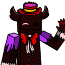 Mr Mystic character with a top hat and bow tie winking.