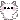 A small white pixel cat with blushing pink cheeks and a simple face.