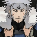 Tobirama Senju from Naruto wearing a smug smirk while holding his collar.