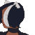 A girl with cat ears and dark hair turns her head to look forward with a smug, knowing smile.