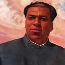 Kylian Mbappé's face edited onto Mao Zedong's body in a formal portrait style.
