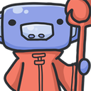 Wumpus the Discord mascot wearing a red wizard robe and holding a magical staff.