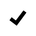 A badge with a checkmark featuring the yellow, white, purple, and black non-binary pride flag colors.