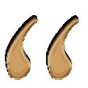 A row of beige, comma-shaped icons arranged horizontally.