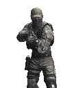 Tactical soldier in combat gear aiming a weapon.