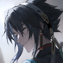 Meng Zhang with dark hair and a headband gives a subtle, smug smirk while looking to the side.