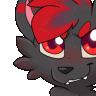 A smug black and red fox character holds up a purple Uno reverse card with dramatic anime-style speed lines.