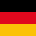 Germany flag with horizontal black, red, and gold stripes.