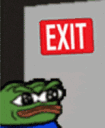 PepeExit animated Discord emote - Speed Wallet
