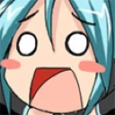 Hatsune Miku with wide eyes and an open mouth expressing shock and disbelief.