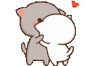 nyasHug2 animated GIF emoji | Lovers Cafe™ | Indian Discord Server • Nitro • Voice Chat • Active • India • Hangout • Gaming • SFW