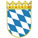 Coat of arms of Bavaria featuring a blue and white lozenge shield topped with a golden crown.