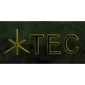 Golden star-like symbol next to the text TEC on a dark green background.