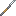 A pixel art representation of a long silver spear with a wooden handle.