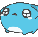 Bugcat Capoo with large watery eyes and a sad pouty expression.