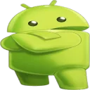 Android mascot standing with arms crossed and a smug expression.