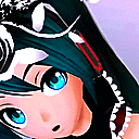 Hatsune Miku winks with a red heart appearing next to her head.